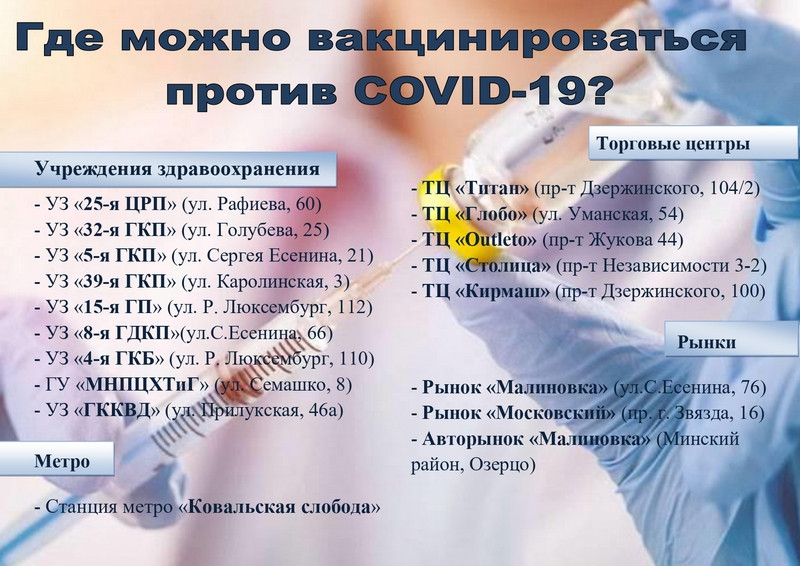места вакцинации в московском районе